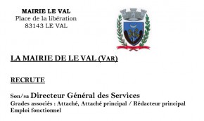 La mairie de Le Val recherche un DGS